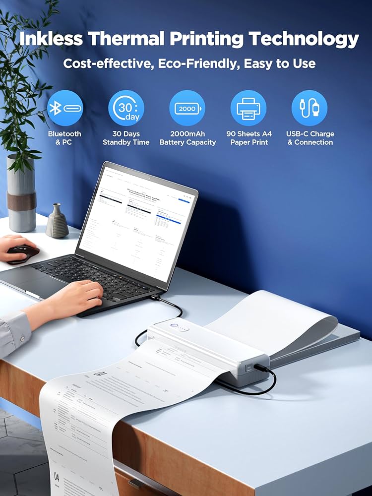Amazon.com: NUOTUN Portable Printers Wireless for Travel